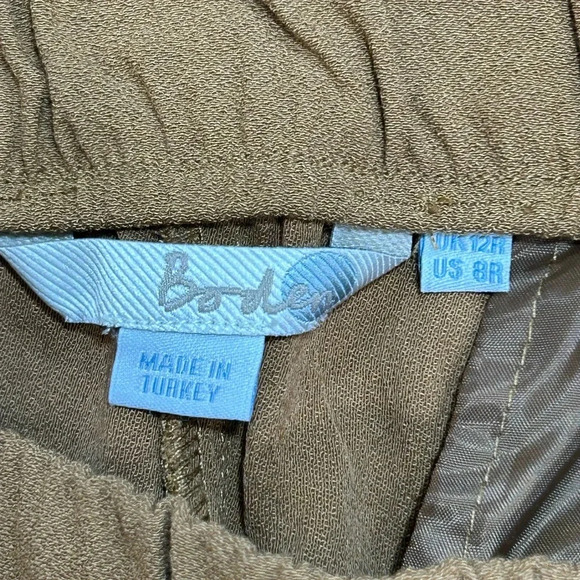 BODEN Brown Khaki Viscose Joggers - Picture 7 of 7